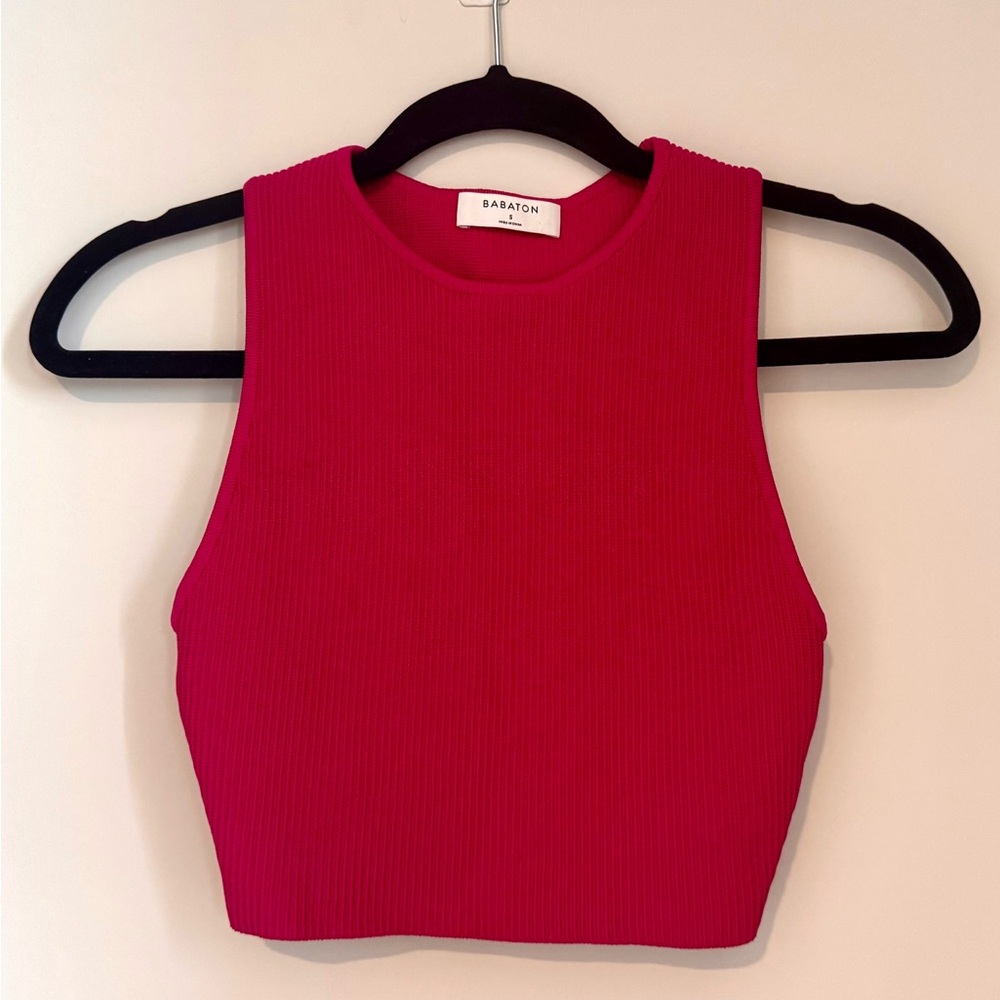 Aritzia Babaton Sculpt Knit Tank – Fuchsia Pink – Size S